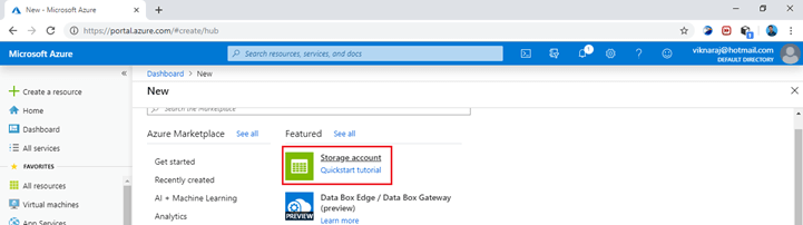 Configuring Storage Account In Azure